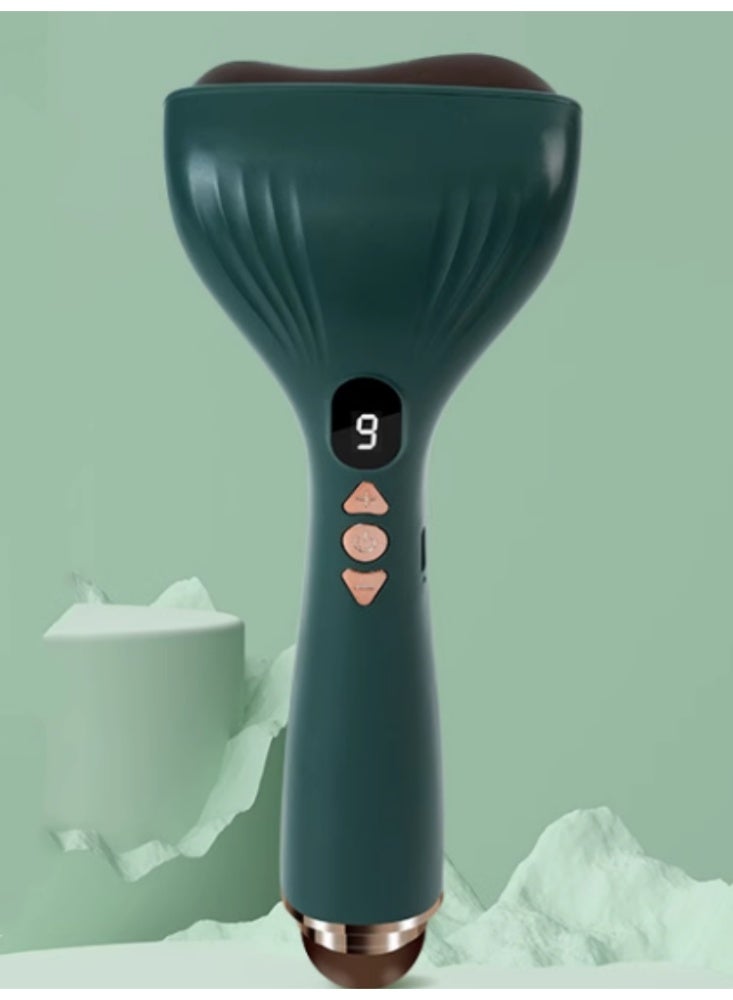 جهاز تدليك كهربائي متعدد الوظائف للتجريف المريديان ، والتخليص الليمفاوي ، والرقبة ، والوجه ، والجسم بأكمله تدليك أخضر أسود - Image 1