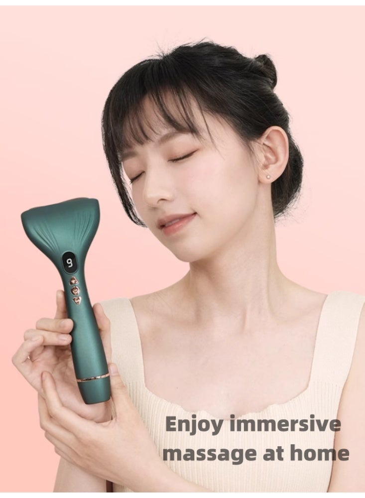 جهاز تدليك كهربائي متعدد الوظائف للتجريف المريديان ، والتخليص الليمفاوي ، والرقبة ، والوجه ، والجسم بأكمله تدليك أخضر أسود - Image 2