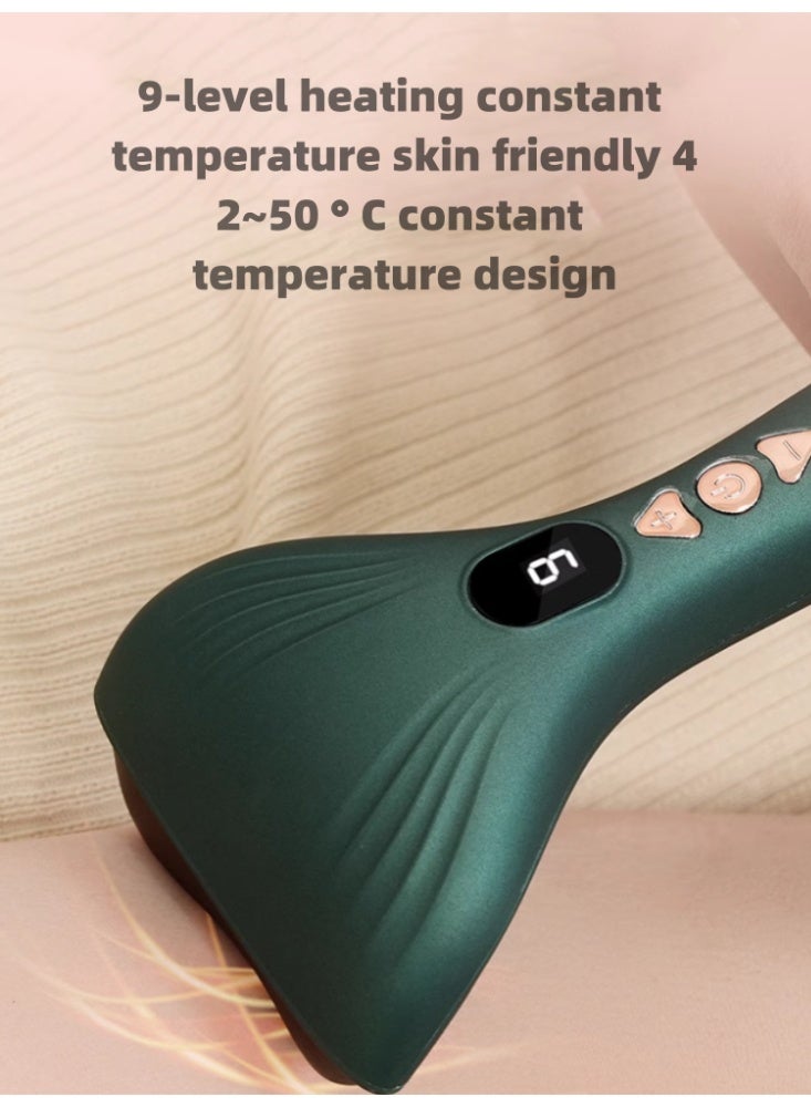 جهاز تدليك كهربائي متعدد الوظائف للتجريف المريديان ، والتخليص الليمفاوي ، والرقبة ، والوجه ، والجسم بأكمله تدليك أخضر أسود - Image 5