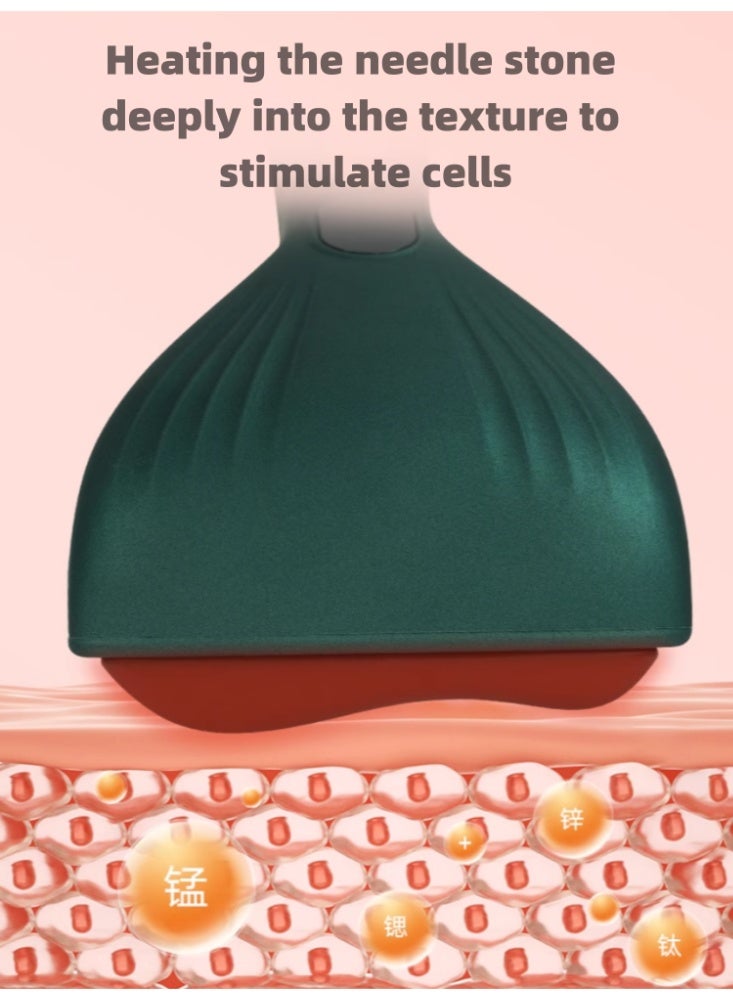 جهاز تدليك كهربائي متعدد الوظائف للتجريف المريديان ، والتخليص الليمفاوي ، والرقبة ، والوجه ، والجسم بأكمله تدليك أخضر أسود - Image 4