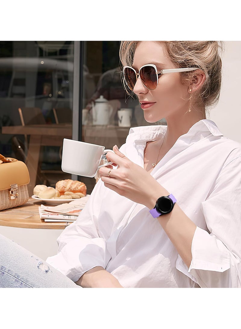 سوار متوافق مع ساعة سامسونج جالكسي 7 5 4 6 مقاس 44 مم 40 مم/ساعة 5 برو مقاس 45 مم/ساعة جالكسي 4 كلاسيك مقاس 46 مم 42 مم، سوار رياضي سريع الفك مقاس 20 مم للنساء والرجال - Image 4