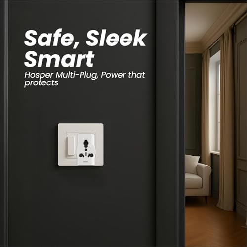 Hosper 6A to 16A Converter Plug | Truly Universal Multi Plug Power Adapter | 3 Pin Adapter Socket for Heavy Duty Appliances | Universal Socket Converter – White - Image 5