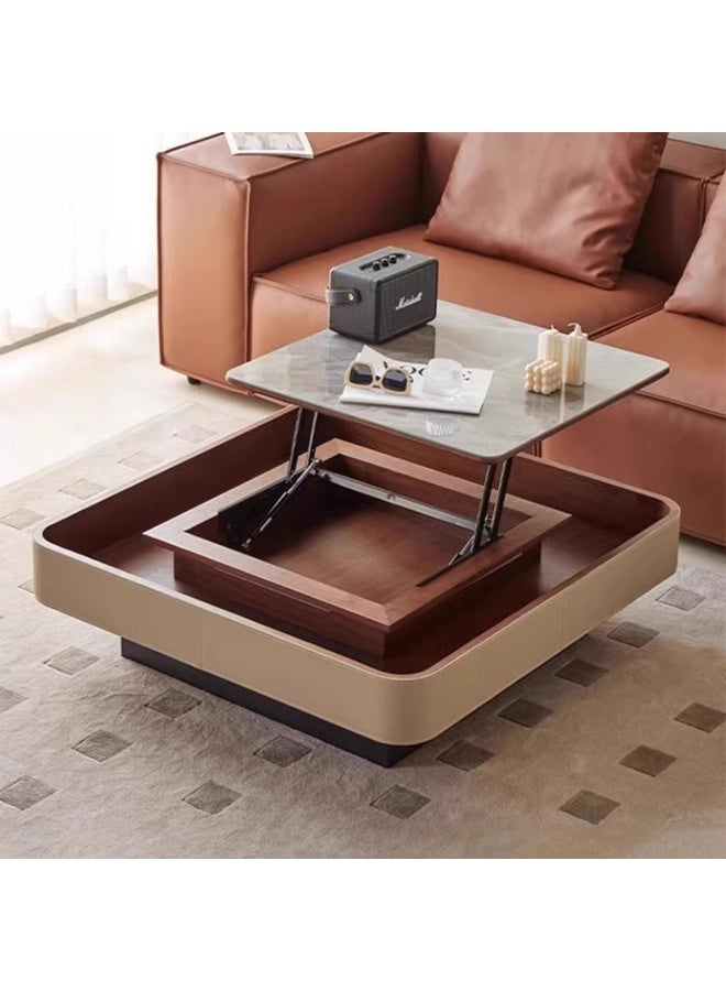 بيتونيا طاولة قهوة ستايلش - بني وبيج وابيض - Image 4