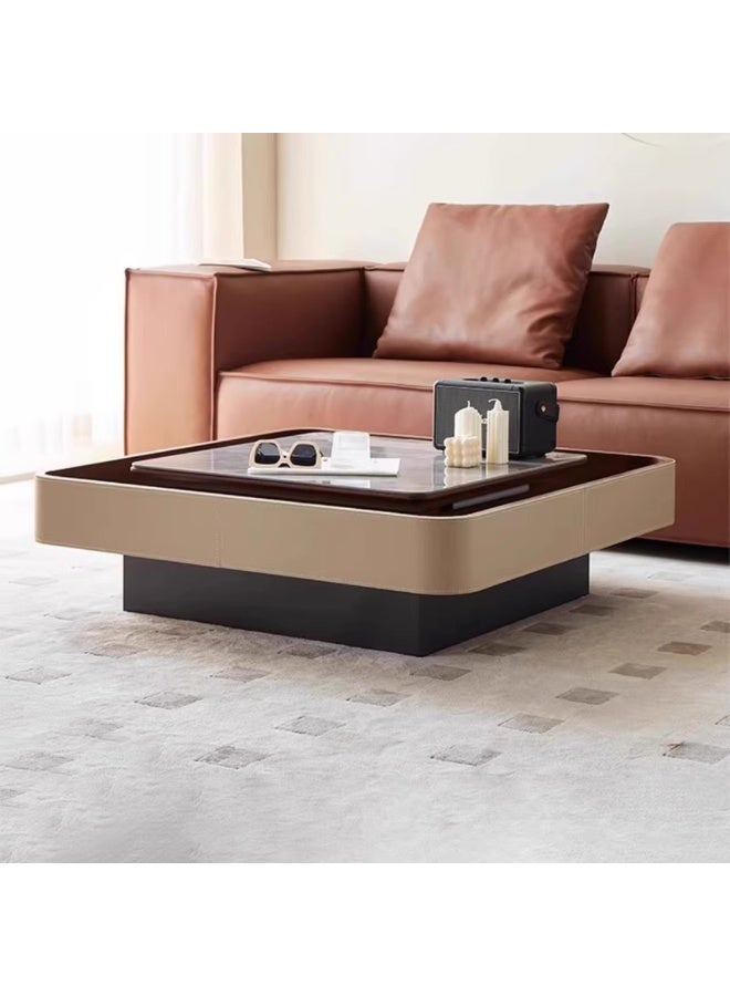 بيتونيا طاولة قهوة ستايلش - بني وبيج وابيض - Image 2