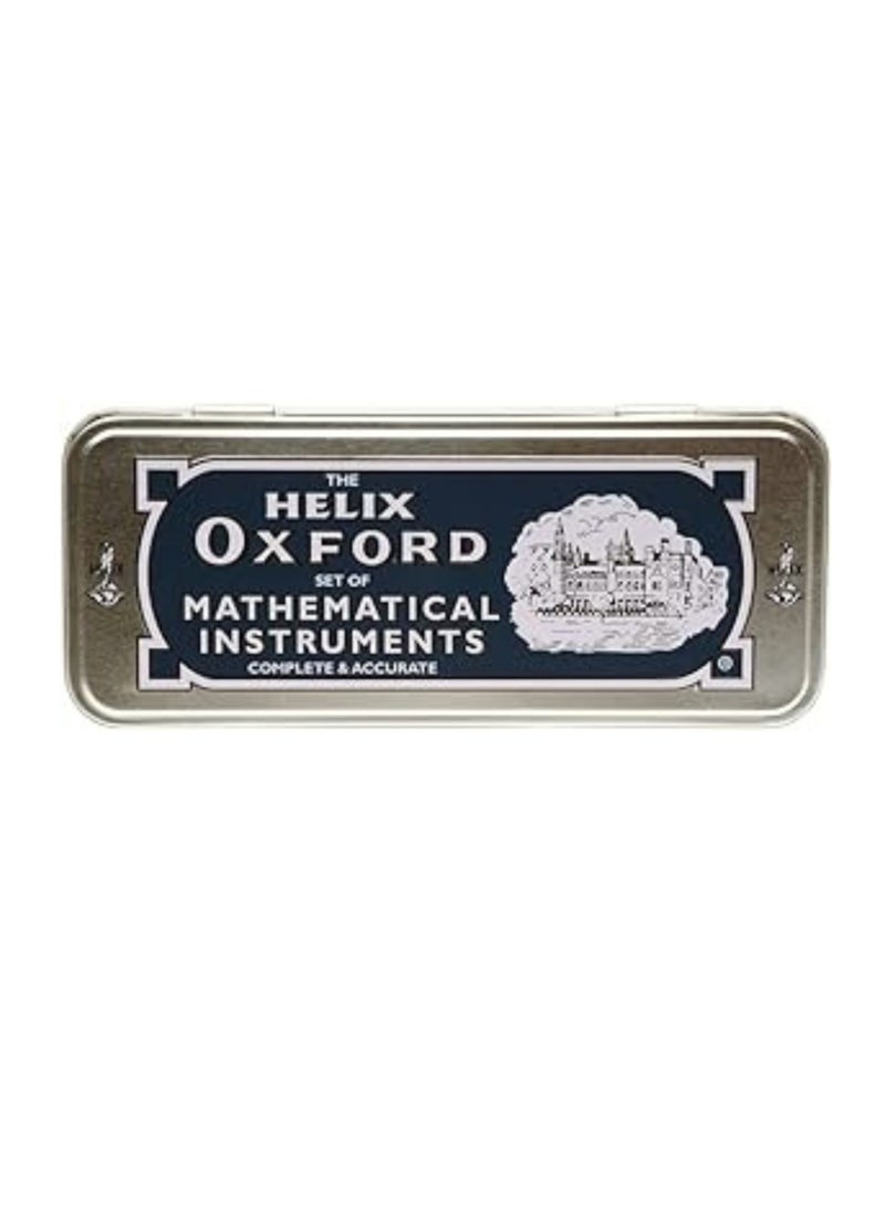 Oxford 9-Piece Oxford Mathematical Instrument Set Silver/Blue - Image 2