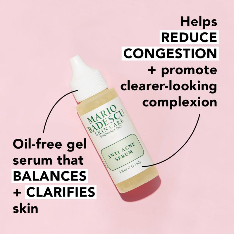 Mario Badescu Anti Acne Serum for Combination & Oily Skin | Clarifying Gel-Serum that Tackles Clogged Pores | Formulated with Salicylic Acid and Glycerin | 1 FL OZ - Image 3