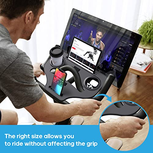 Qsxou Desk Attachment for Peloton Bike (NOT Bike+) Tray Holder for Phone, Cup, Tablet, Ergonomic Platform Tray Accessories for Peloton Spin Bikes - Image 4