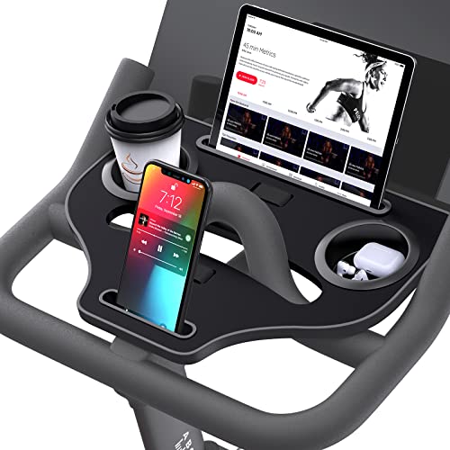 Qsxou Desk Attachment for Peloton Bike (NOT Bike+) Tray Holder for Phone, Cup, Tablet, Ergonomic Platform Tray Accessories for Peloton Spin Bikes - Image 1
