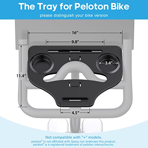 Qsxou Desk Attachment for Peloton Bike (NOT Bike+) Tray Holder for Phone, Cup, Tablet, Ergonomic Platform Tray Accessories for Peloton Spin Bikes - Image 5