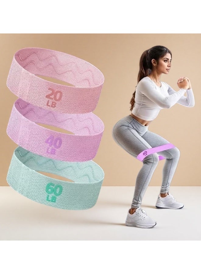 3 قطع من أشرطة المقاومة الحلقية، أشرطة المقاومة للتمرين، شريط تمرين للتمرين الرياضي شريط مطاطي، أشرطة رياضية أشرطة تمدد غير قابلة للانزلاق - Image 1