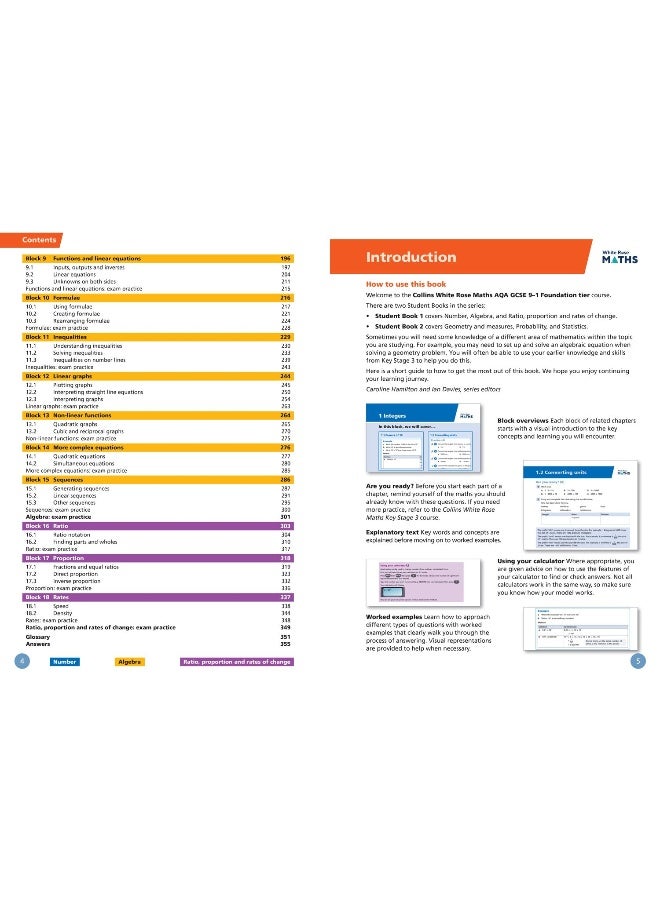 AQA GCSE 9-1 Foundation Student Book 1 (White Rose Maths) - Image 4