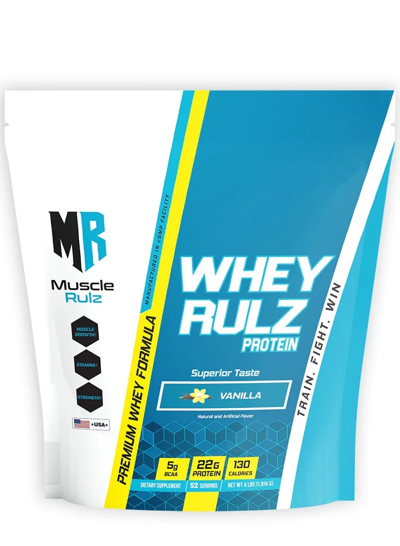 ماسل رولز بروتين مصل رالز واي رولز، كيس بروتين مصل اللبن، 4 أرطال، بنكهة الفانيليا - Image 1