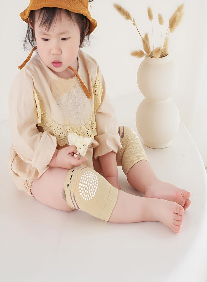 SYGA Baby Crawling Knee Pads - Soft Anti-Slip Cushions with Animal Designs (Yellow, Pink, Green) - Image 5
