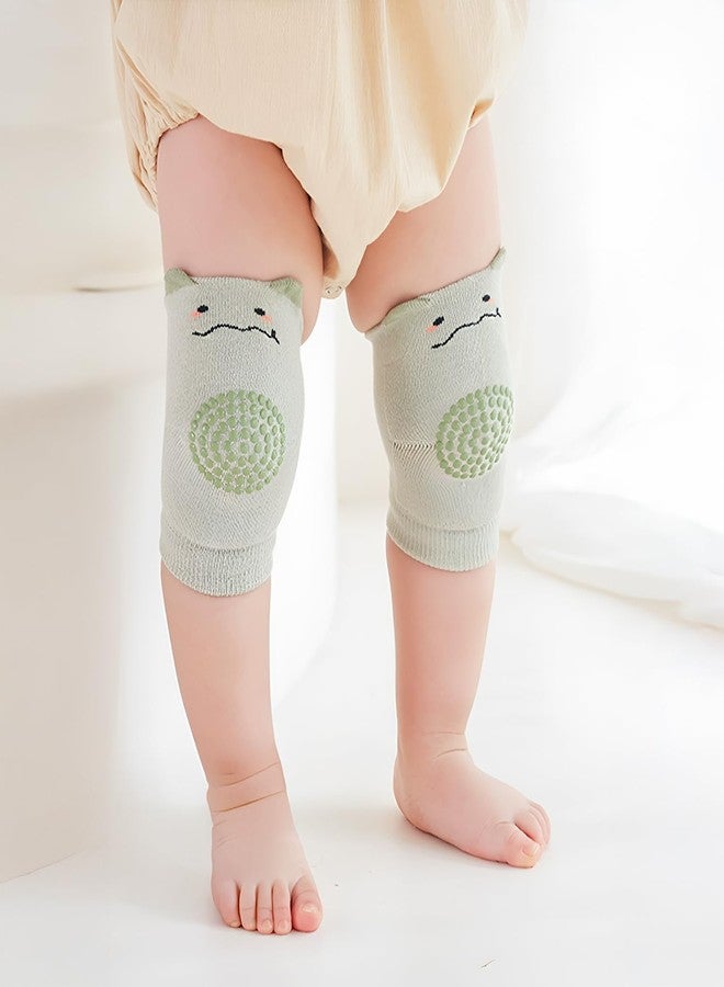 SYGA Baby Crawling Knee Pads - Soft Anti-Slip Cushions with Animal Designs (Yellow, Pink, Green) - Image 2