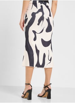 Ginger Monochrome Plisse Midi Skirt  - Image 3