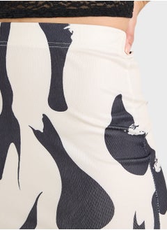 Ginger Monochrome Plisse Midi Skirt  - Image 4