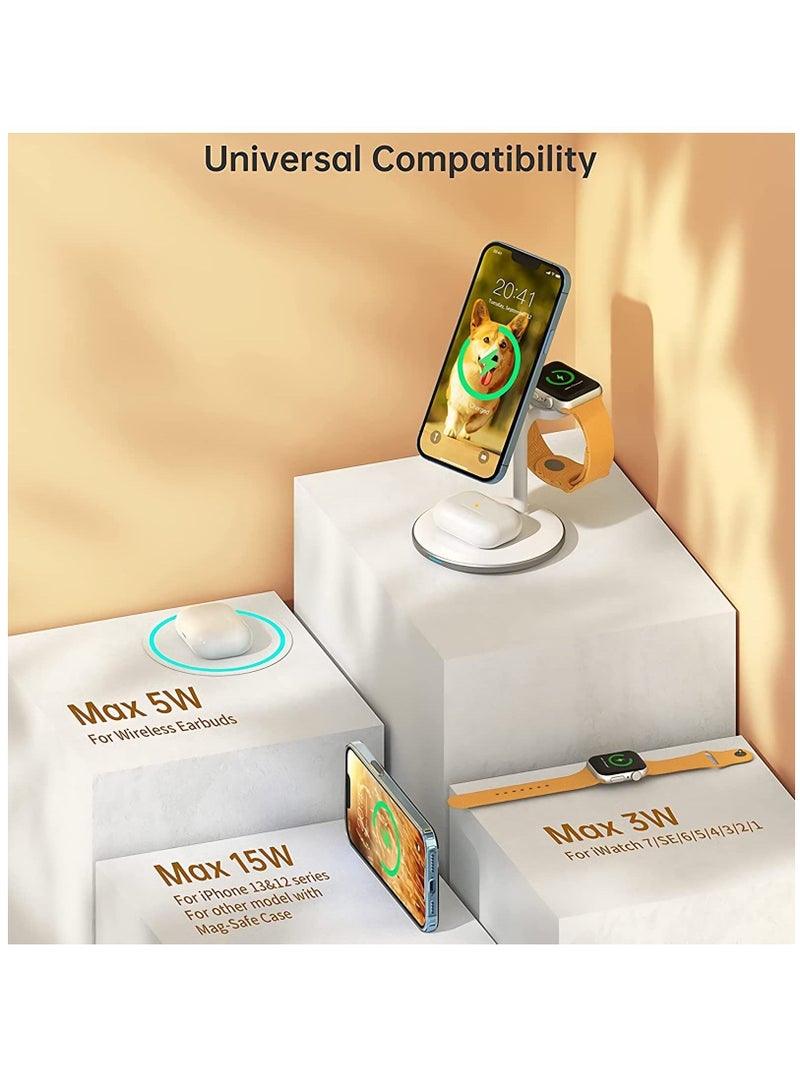 SYOSI Wireless Charging Station for Multiple Devices, 15W Fast Wireless Mag Charger Stand - Image 5