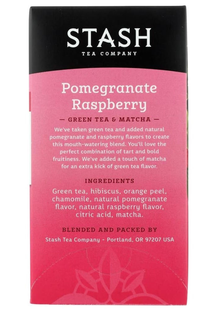 Stash Tea Stash Green Tea with Matcha Pomegranate Raspberry - Image 4