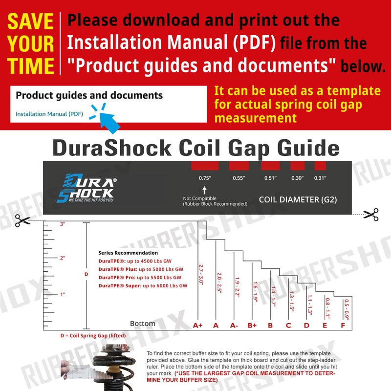 Generic DuraSHOCK Coil Spring Spacer for Vehicle, Comes with Different Series for Different Loading Weight, Front Rear Shock Absorber (CSB,B  - Image 2