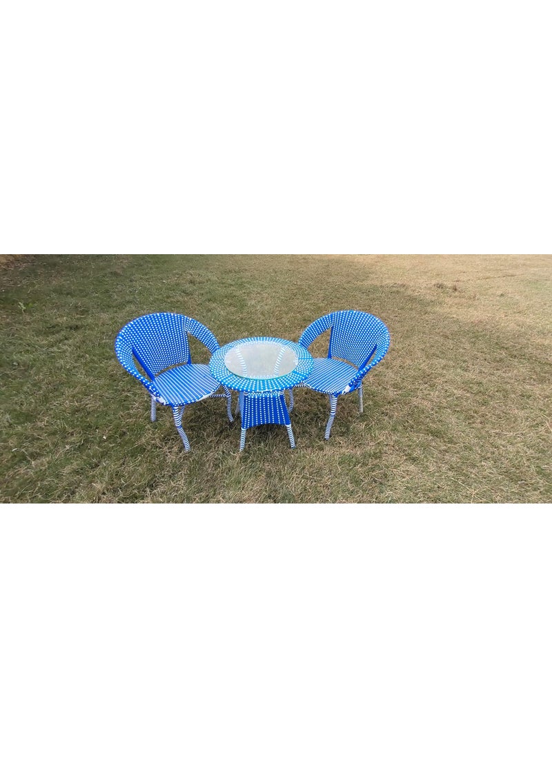 ANAND INDIA GROUPS ANAND INDIA GROUPS Outdoor Indoor Patio Furniture Sets Poolside Lawn Chairs Balcony Outdoor Garden Furniture Chair with Cushion 2 Chair 1 Table 