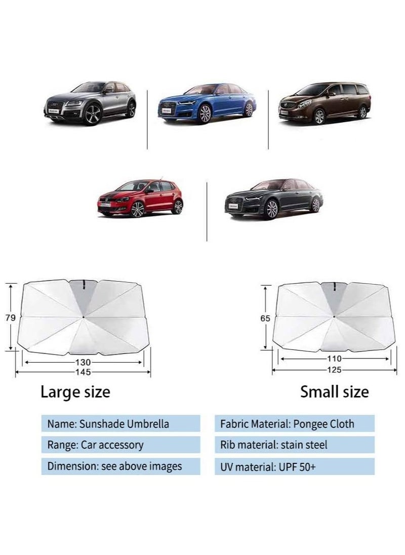 Link - Car Sun Shade Car Sun Umbrella UV Sun Umbrella for Car - Large - Image 1