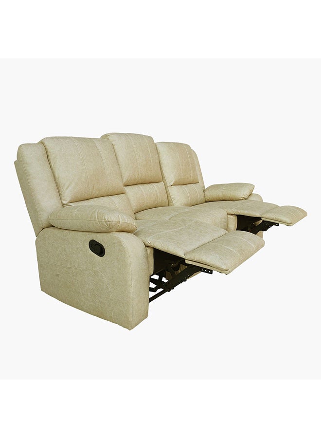 Home Box Larson 3-Seater Leather-Look Fabric Recliner Sofa 94x102x205 cm - Image 3