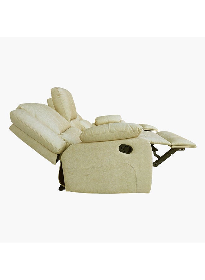 Home Box Larson 3-Seater Leather-Look Fabric Recliner Sofa 94x102x205 cm - Image 5