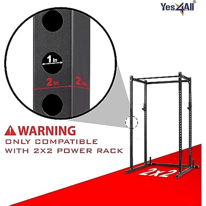 rayihni Yes4All Unisex'S Mbk5 Power Rack -Fit 2" Olympic Plates, Weight Holder Attachment 2X2, 1 Pair - Image 4