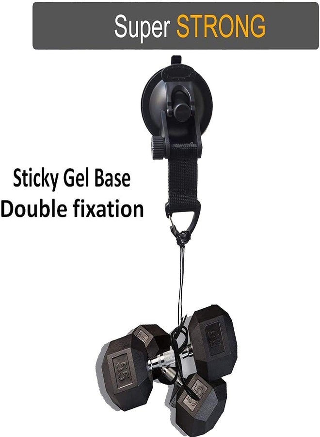 Pmsanzay 4 Pack, Heavy Duty Suction Cup Hooks Anchor with Straps, Strong Suction Cup Tie Downs - Double Suction, for PVC Inflatable Boat Raft Dinghy Kayak SUP - Image 3