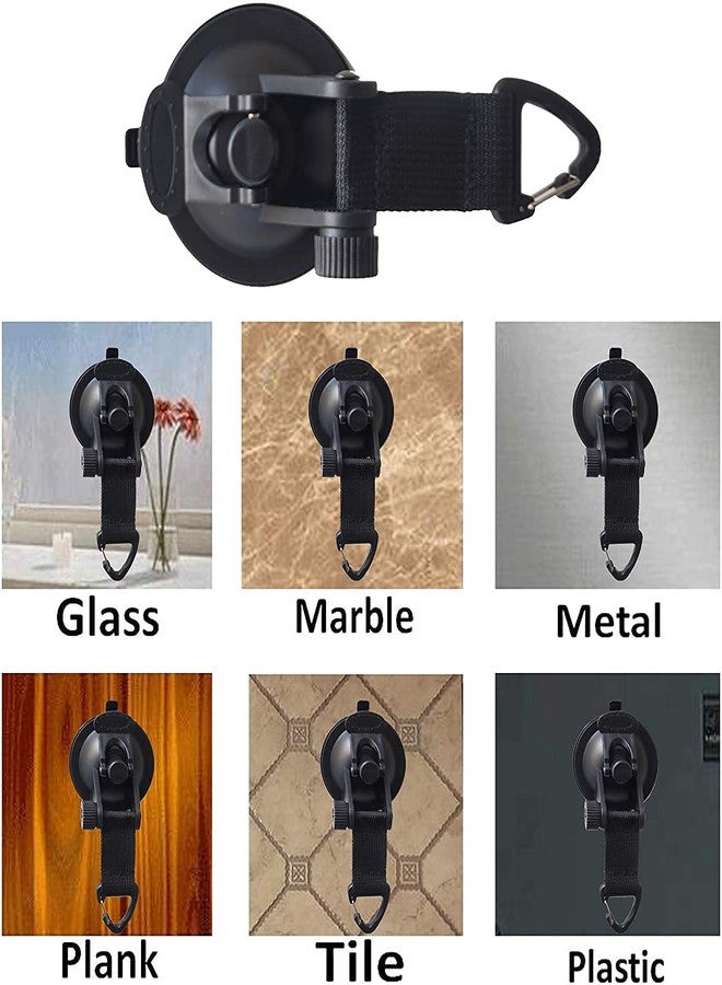 Pmsanzay 4 Pack, Heavy Duty Suction Cup Hooks Anchor with Straps, Strong Suction Cup Tie Downs - Double Suction, for PVC Inflatable Boat Raft Dinghy Kayak SUP - Image 4