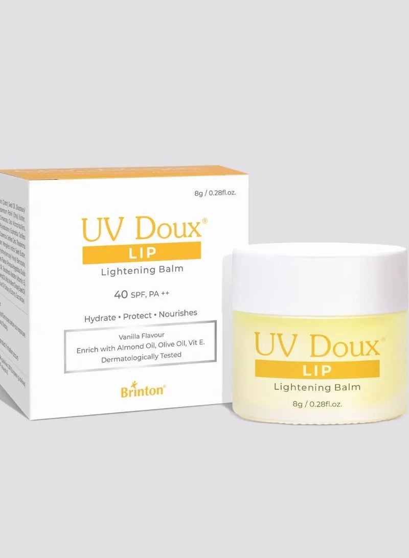 بريتون بلسم تفتيح الشفاه من يو في دوكس بعامل حماية من الشمس 40 PA++ | غني بزيت اللوز وزيت الزيتون وفيتامين هـ | يعيد لون الشفاه الطبيعي | يرطب ويحمي ويغذي | عناية فائقة، معتمد من أطباء الجلدية | بلسم شفاه مناسب للجنسين بنكهة الفانيليا | مختبر من قبل أطباء الجلدية - Image 1