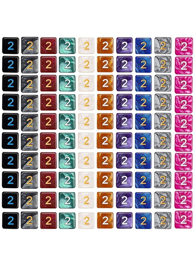 CiaraQ Dnd Polyhedral Dice (100Pcs) With A Dice Bag Compatible With Dungeons And Dragons Dnd Rpg Mtg Role Playing Table Games (10 Colors D6 Dice) - Image 4