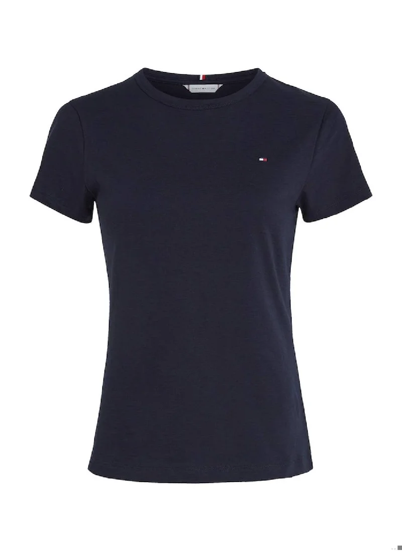 TOMMY HILFIGER Women's 1985 Collection Slim T-Shirt -  Pure organic slub cotton, Blue