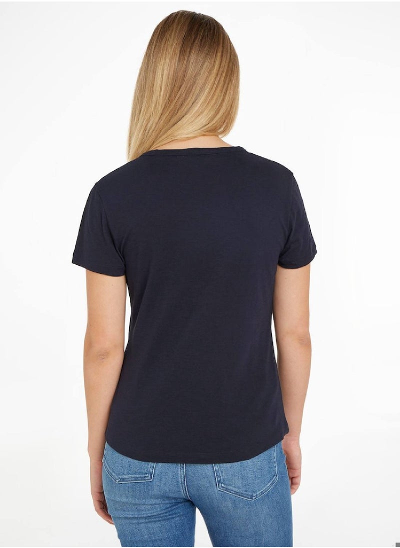 Women's 1985 Collection Slim T-Shirt -  Pure organic slub cotton, Blue - pzsku/Z18331EA900DF4469DC2FZ/45/_/1723743787/452444d5-955e-4d67-994b-b255a8d7102b