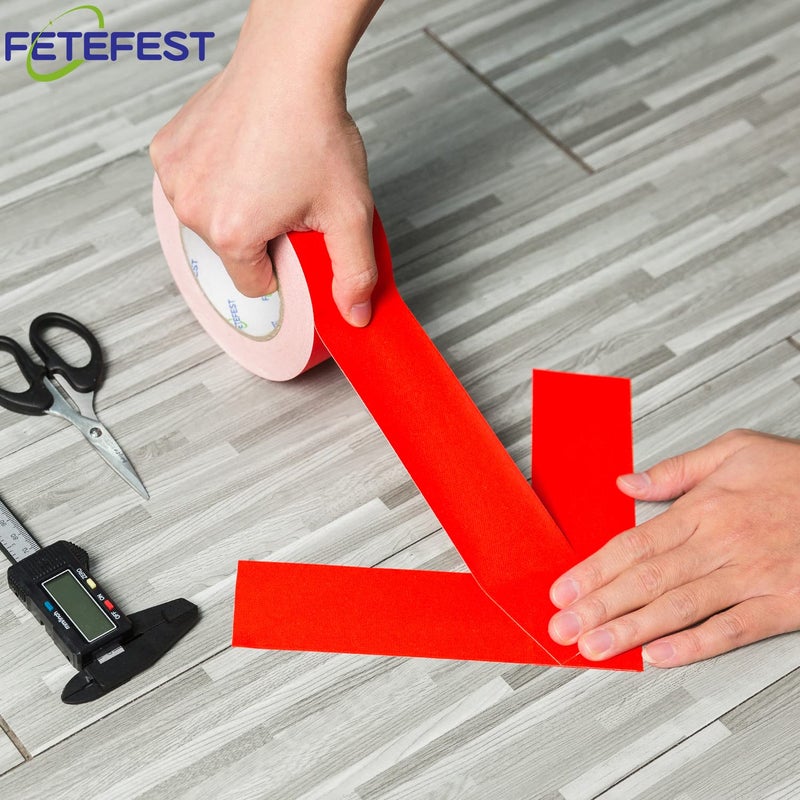 Fetefest Gaffers Tape Red Heavy Duty, 2" by 30 Yards, Professional Grade Gaffer Tape, Non-Reflective, No Residue, Hand Tear, (Red, 2 inches x 30 Yards) - Image 5