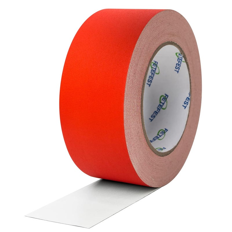 Fetefest Gaffers Tape Red Heavy Duty, 2" by 30 Yards, Professional Grade Gaffer Tape, Non-Reflective, No Residue, Hand Tear, (Red, 2 inches x 30 Yards) - Image 1