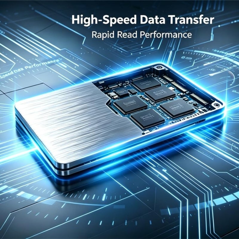 500GB External Hard Drive-2.5 Inch 7mm Slim HDD External Hard Drive-USB 3.0 Portable External Hard Drive, Brushed Silver Aluminum Alloy for PC, Mac, PS4, Xbox 500GB - Image 4