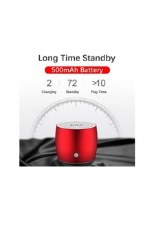 EWA EWA A103 Portable Bluetooth Speaker Wireless Heavy Bass Bomm Box Subwoofer Phone Call Surround Sound Bluetooth Shower Speaker (Red)  - Image 2