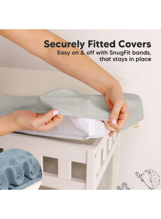 KeaBabies Isla Changing Pad Covers 2 Pack, Stretchy Nursery Cover, Sage - Image 5