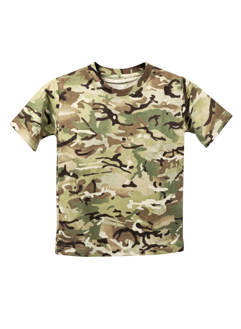 Selecta Now Boys Premium 100% Combed Cotton Camouflage Crew Neck T-Shirts Soft Breathable Shirts - Image 2