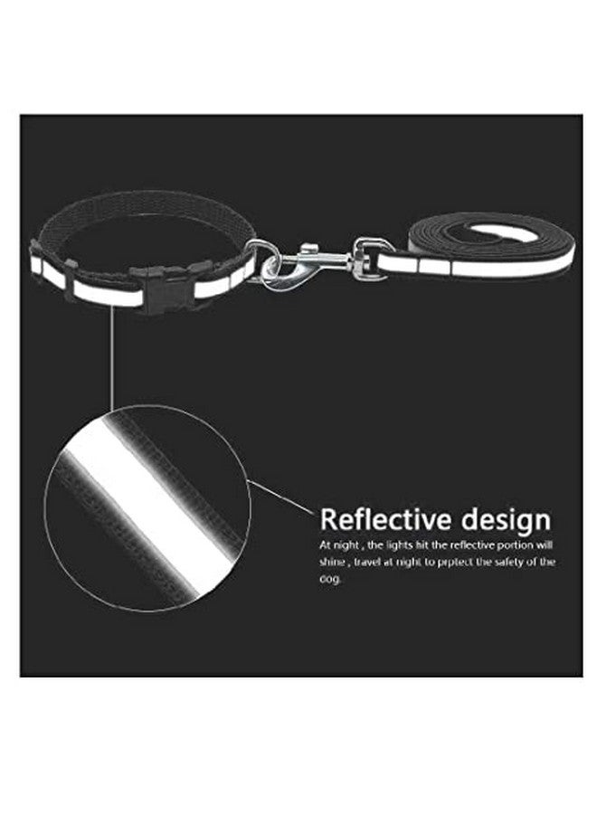 طقم مقود وطوق قابل للتعديل 15 مم من النايلون العاكس للجراء لجميع سلالات الكلاب والقطط والجراء (اللون حسب التوافر) - Image 4