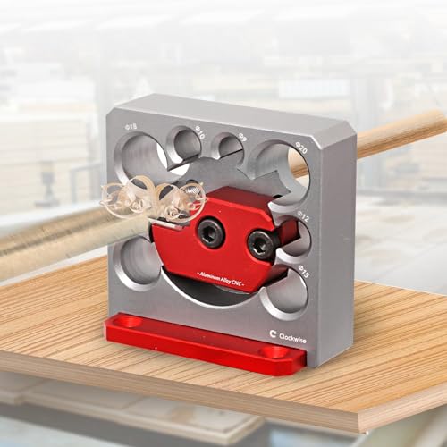 KETIPED Adjustable Drill Milling Dowel Round Rod Auxiliary Tool with Carbide Blade Electric Drill Milling Cylindrical Woodworking Tool Dowel Maker Jig with 89101215161820mm Holes035G - Image 1