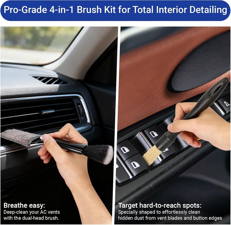 Bafeil 10PCS Car Detailing Kit with Extendable Windscreen Cleaner Tool - Image 3
