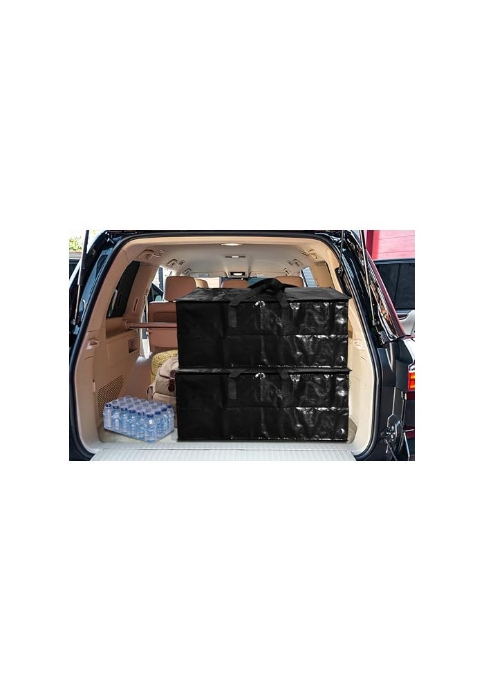 shalimar حقيبة شاليمار للسفر بسعة كبيرة / تخزين / نقل – قوية، متينة، قابلة للطي ومقاومة للماء – عبوة من 2 – سوداء – 62 ل x 30 و x 35 ح - Image 5