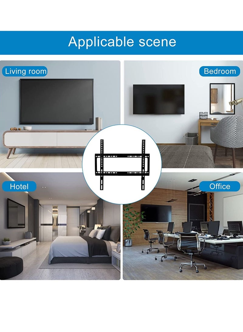 TV Wall Mount 26-63 Inches Ultra Strong Slim Fixed TV Bracket Heavy Duty Ultra Super Strong 50KG TV Wall Mount with Wall Fixing Kit for Flat Curved Screen TV LED, LCD OLED and Plasma 50Kg - Image 5