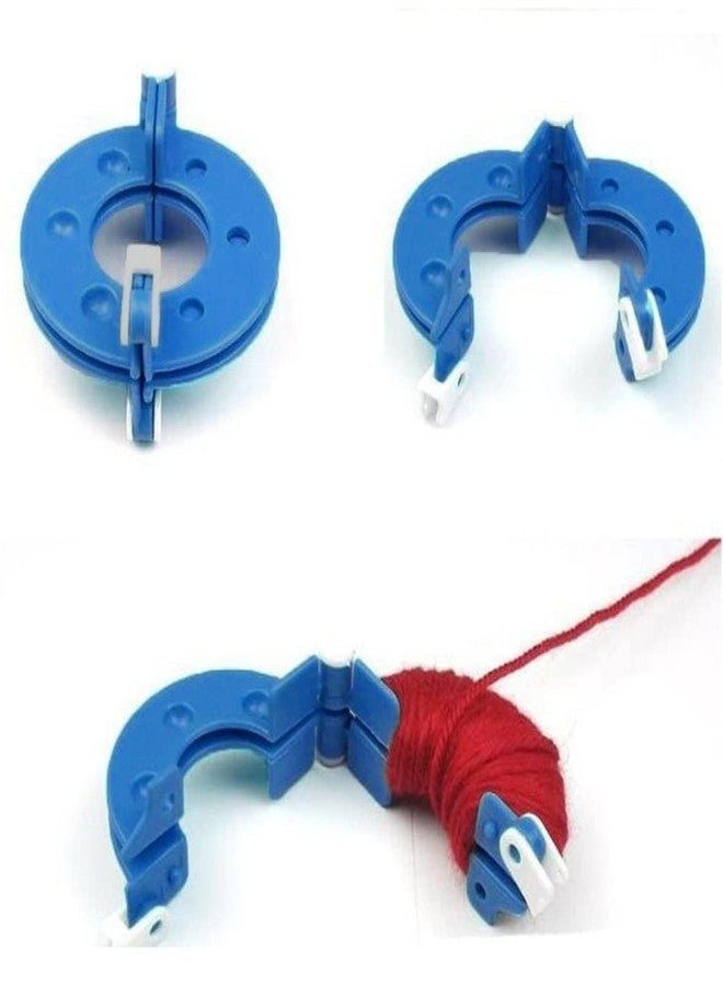 SYGA Plastic Essential Pom-pom Maker for Fluff Ball Weaver Needle Knitting DIY Tool of 4 Different Size (Multicolor) - Image 3