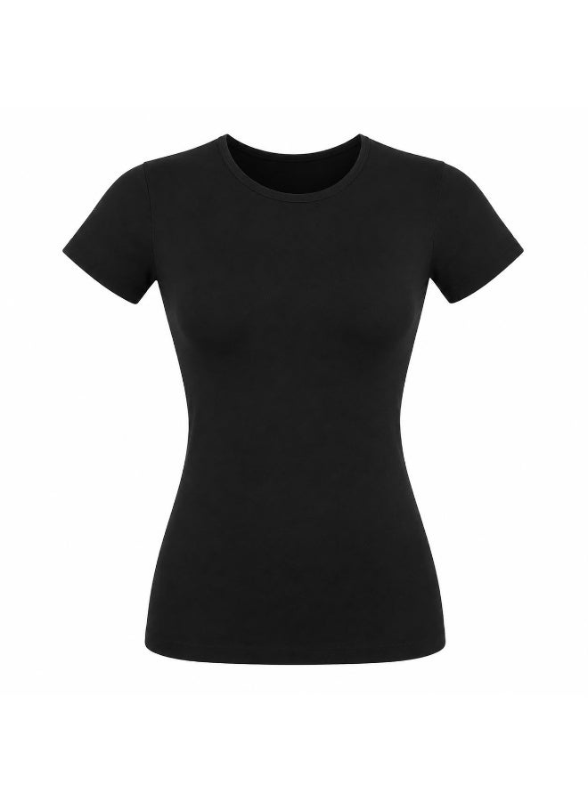 Body half sleeve karma Viscose black