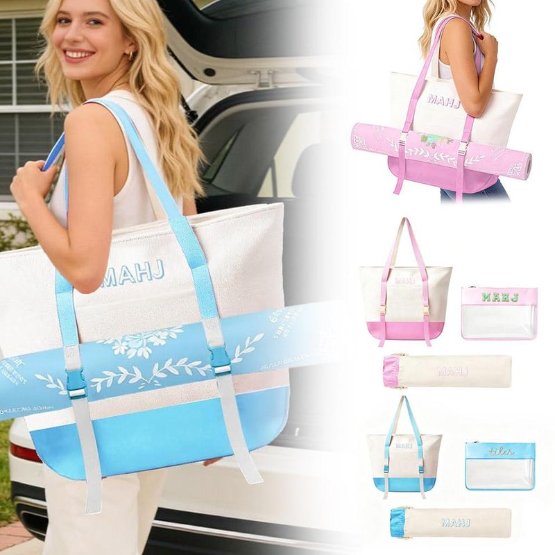 Three-piece alphabet mahjong organizer bag, large capacity cosmetic bag, travel toiletry bag, mahjong bag. - Image 5