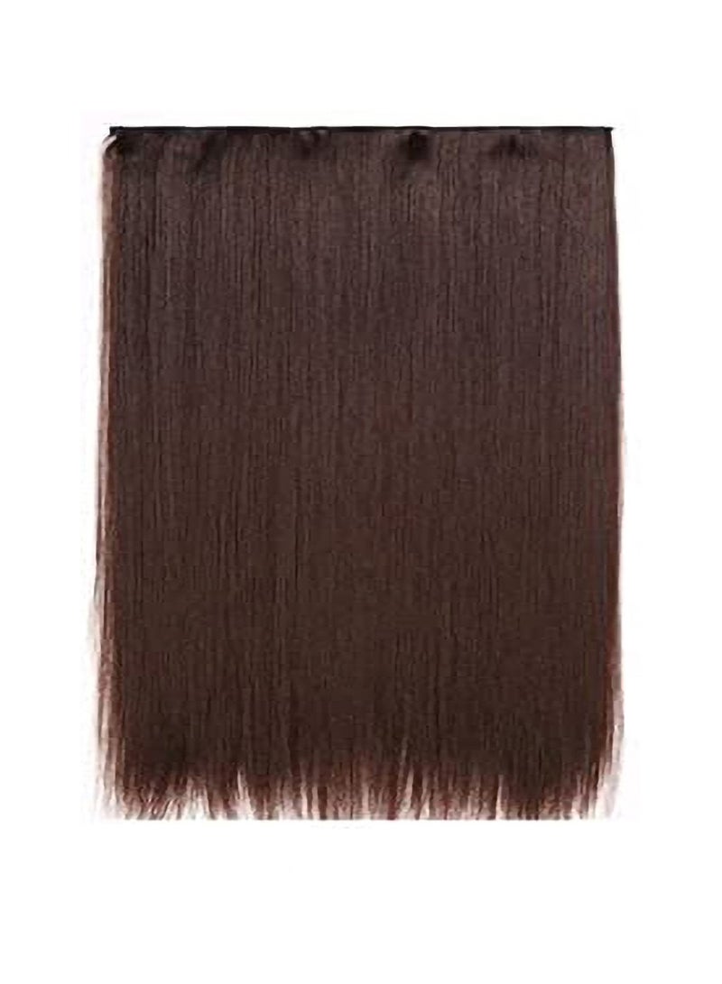 إستيل وصلة شعر Eestelle كاملة الرأس قطعة واحدة طويلة مستقيمة ومموجة مع 5 مشابك مناسبة للنساء والفتيات (اللون رقم 6 مستقيم) - Image 2