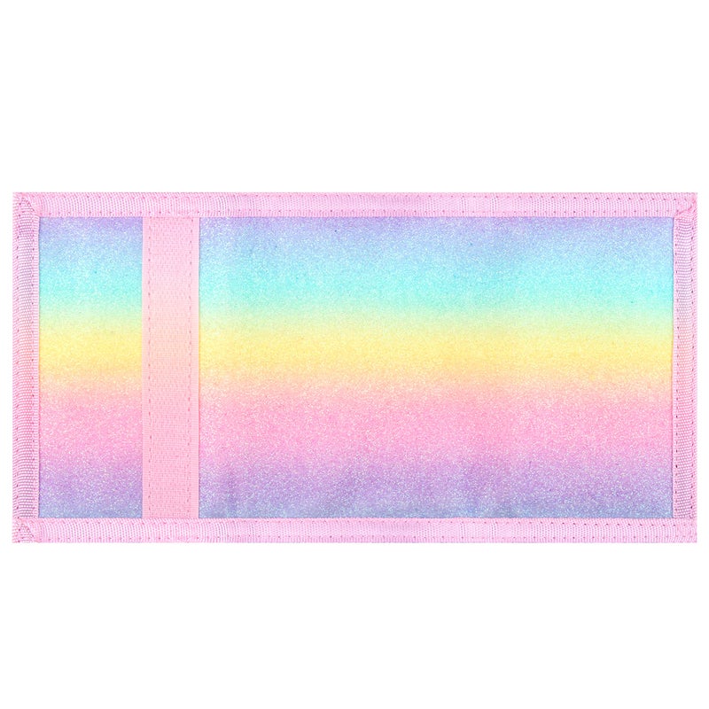 Lamiza RFID Kids Wallet for Girls & Toddlers - Cute & Glittery Rainbow Design with Coin Pocket & Magic Sticker - Image 4
